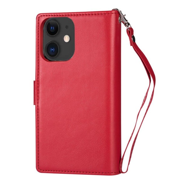 Smidigt Robust 9-Kort Plånboksfodral - iPhone 12 Mini Rosaröd