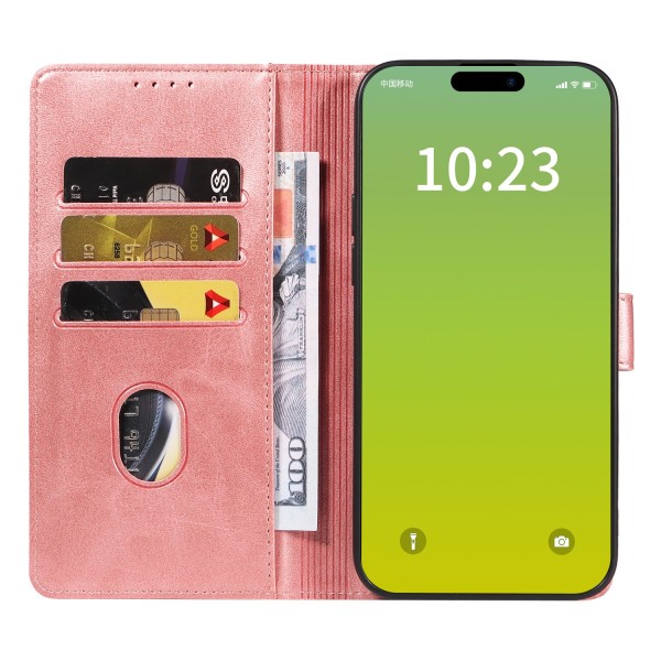 iPhone 15 - Lommebokdeksel i flere farger Pink gold