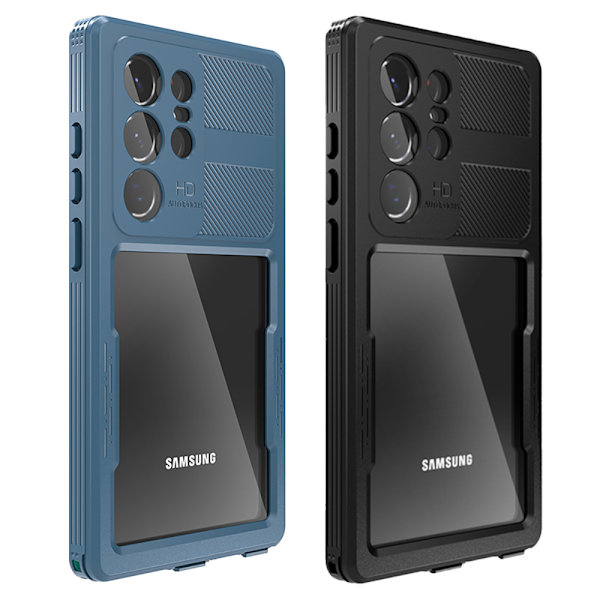 Samsung Galaxy S23 Ultra - Skyddande Vattentätt IP68 Skal Blå