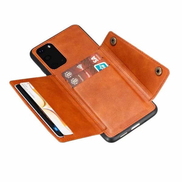 Stilfuldt cover med kortrum - Samsung Galaxy S20FE Mörkblå