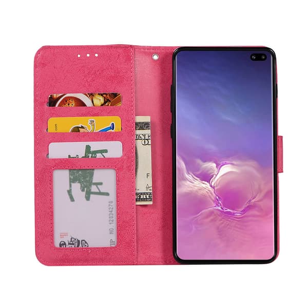 Samsung Galaxy S10 Plus - Stilsikkert Pungeetui Brun