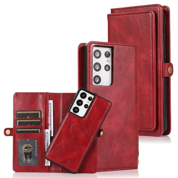 Smooth 2-1 Wallet Case - Samsung Galaxy S21 Ultra Mörkblå