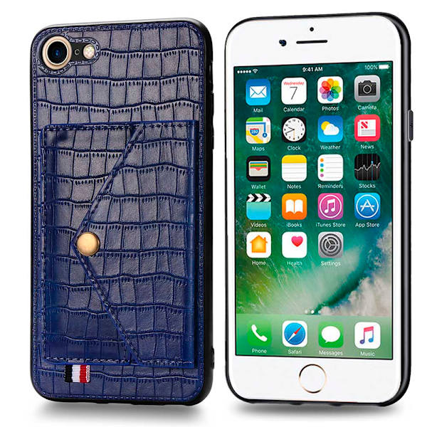 iPhone 7 - Effektfullt Skal med Korthållare Grön
