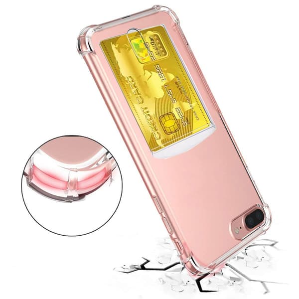 Genomtänkt Skal med Kortfack - iPhone 8 Plus Transparent