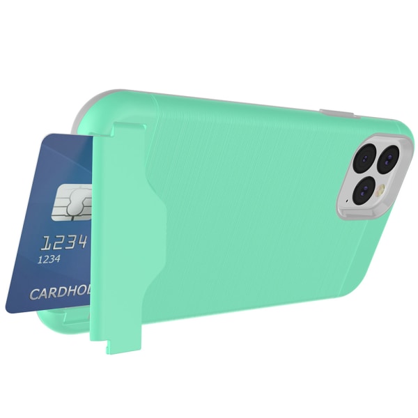 Glat cover med kortrum - iPhone 11 Pro Max Grön