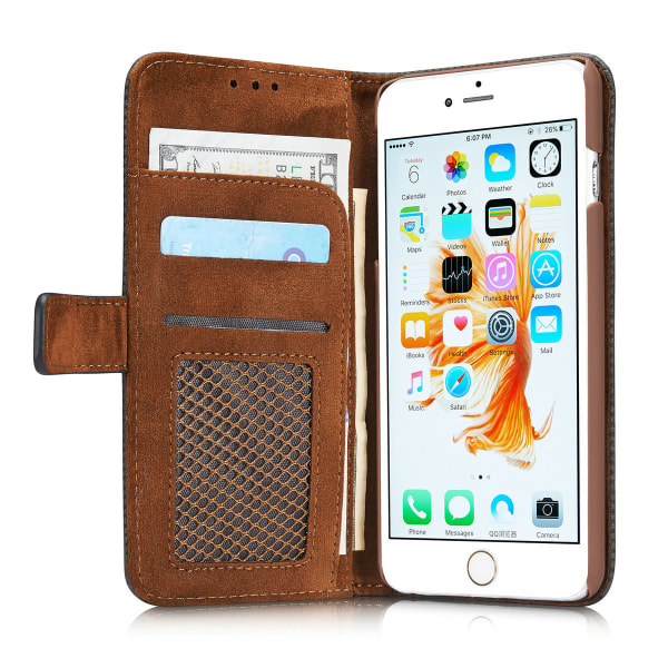 Gennemtænkt Elegant Cover i Retro Design til iPhone 6/6S Plus Brun