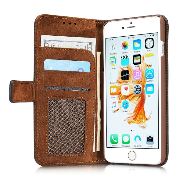 Genomt�nkt Elegant Fodral i Retro-Design till iPhone 6/6S Plus Blå