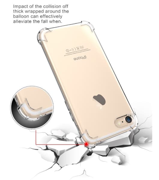iPhone 7 - Stilrent Exklusivt Praktiskt Silikonskal Drop-proof Guld