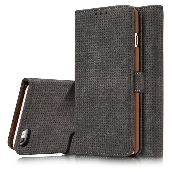 Retro-Fodral med Plånbok av PU-Läder för iPhone 6/6S Brun