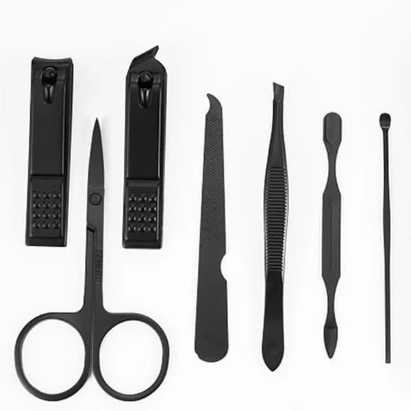Hållbart Smidigt 7-Pack Nagelverktyg Manikyr Pedikyr Röd