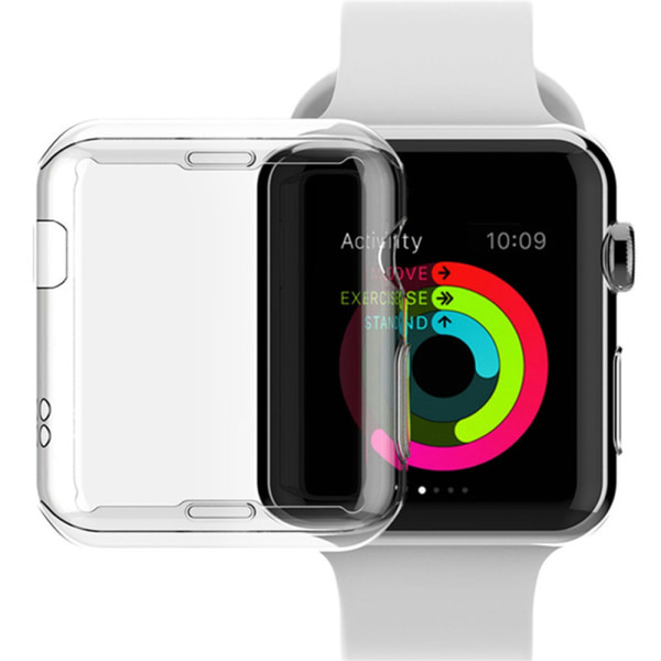 Praktisk beskyttelsesdeksel for Apple Watch Series 4 44mm Transparent/Genomskinlig