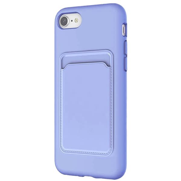 Praktiskt Skal med Kortfack - iPhone 7 Mörkblå
