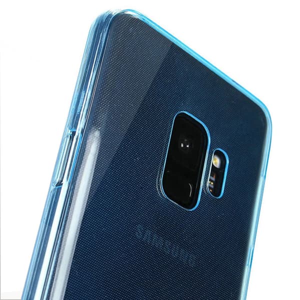Stilsäkert Dubbelsidigt Silikonskal - Samsung Galaxy S9 Blå