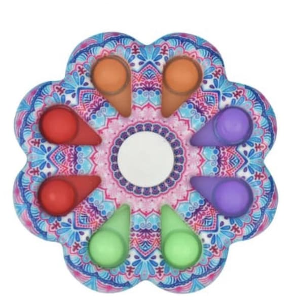 Effektfull Fidget Toy / Simple Dimple / Pop It Svart Stor