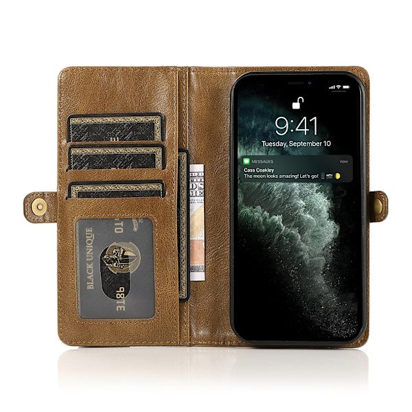 Exklusivt Plånboksfodral - iPhone 14 Plus Brun