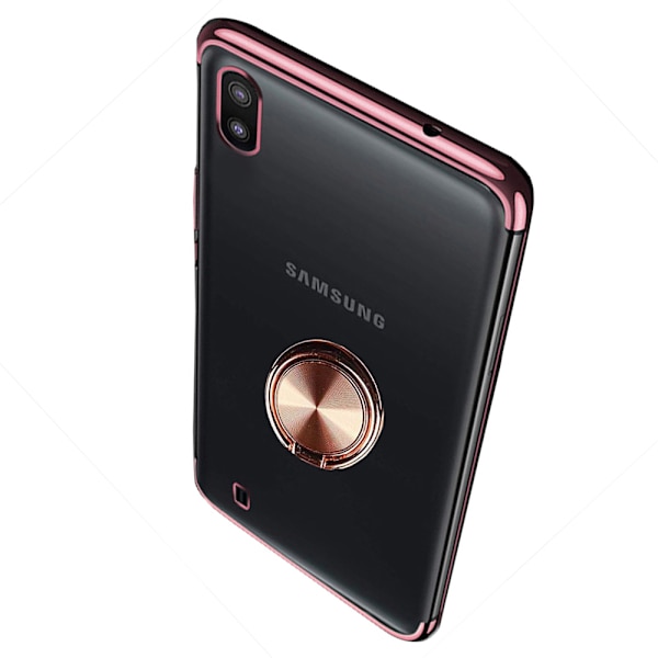 Samsung Galaxy A10 - Robust Skyddsskal med Ringhållare Guld