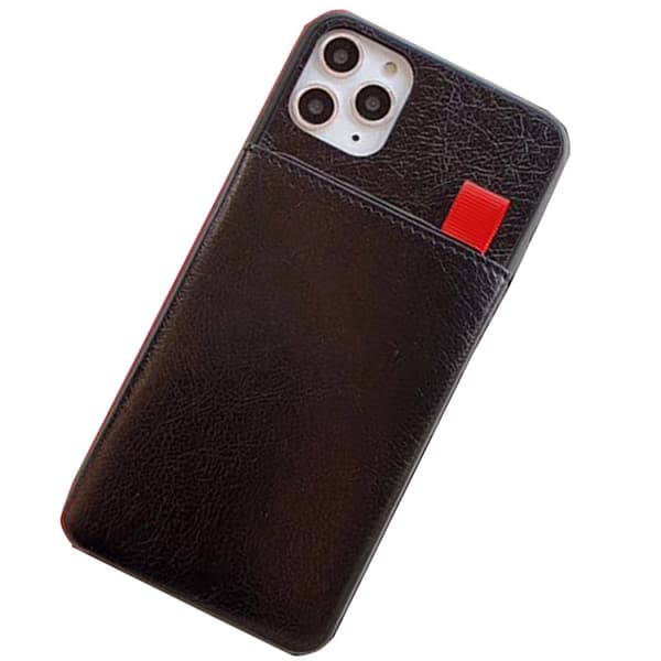 iPhone 11 Pro Max - Skyddsskal med Kortfack Röd Röd