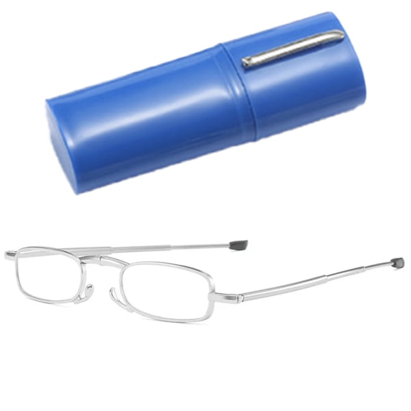 Foldebriller Unisex Anti Blue Light Filtering Læsebriller Silver +4.0