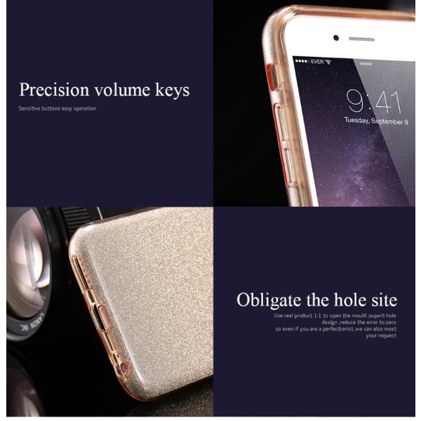 iPhone 6/6S - Snowflaken tyylikäs kristallikotelo Guld
