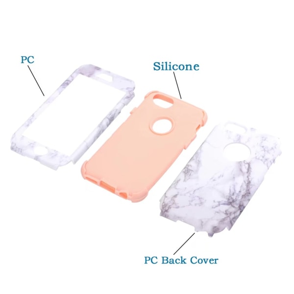 iPhone 6/6S Plus - CASUAL beskyttelsescover (3-delt) Blå