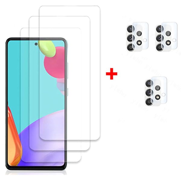 3-PACK Skärmskydd + Kameralinsskydd HD 0,3mm Galaxy A52s 5G Transparent