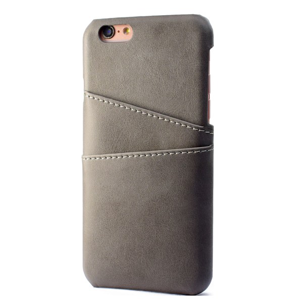 iPhone 6/6S - Skal med korthållare Vintage-serie Silver/Grå