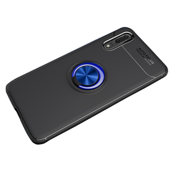 Huawei P20 Pro - Cover med ringholder (AUTO FOCUS) Svart/Blå