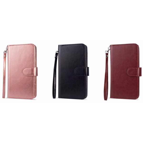 Glatt Floveme 9-korts lommebokdeksel - Samsung Galaxy S20 Plus Roséguld