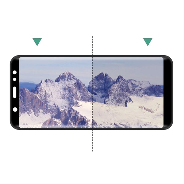 3D skærmbeskytter fra MyGuard til Samsung Galaxy A6 Plus Svart