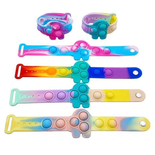 Mjuk Fidget Armband Simple Dimple Pop-It Macaroon