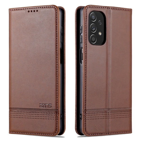 Samsung Galaxy A23 5G - Glatt 3-korts lommebokveske Mörkbrun