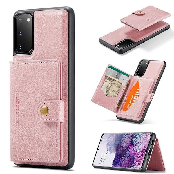 Glat cover med kortholder - Samsung Galaxy S20 FE Svart