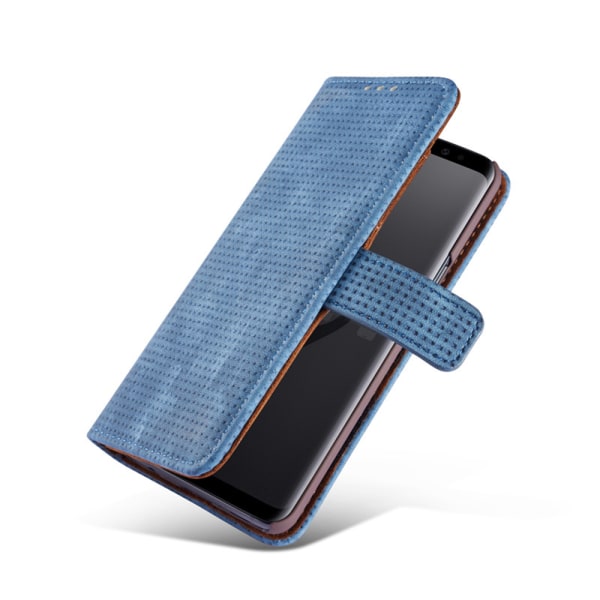Genomtänkt och Elegant Fodral i Retro-Design Samsung Galaxy S9+ Blå