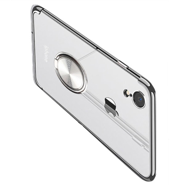 Stils�kert FLOVEME Silikonskal med Ringh�llare - iPhone XR Silver