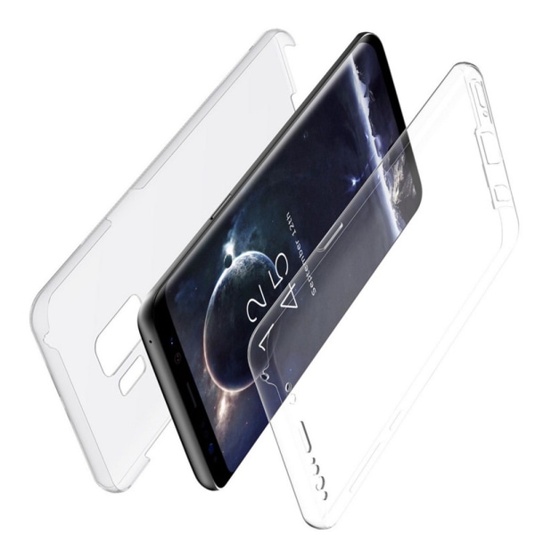 Silikone etui med berøringssensor (for og bag) Samsung Galaxy S9 Svart