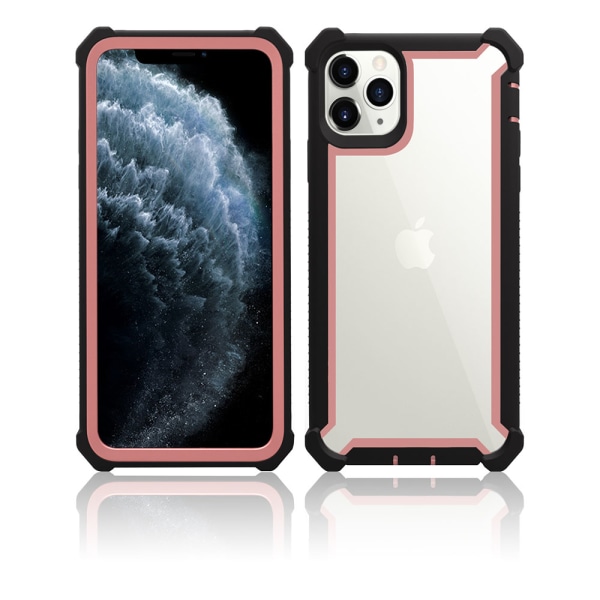 Elegant cover (tykke hjørner) - iPhone 11 Pro Max Svart/Rosé
