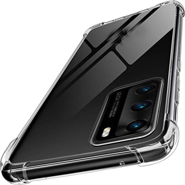 Huawei P40 - Skyddsskal i Silikon Svart/Guld