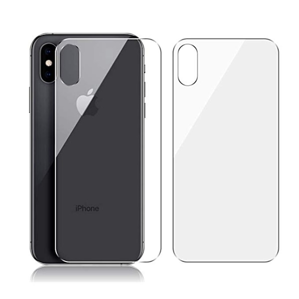 iPhone X/XS - 2st HeliGuards Skyddsglas för Baksida Genomskinlig
