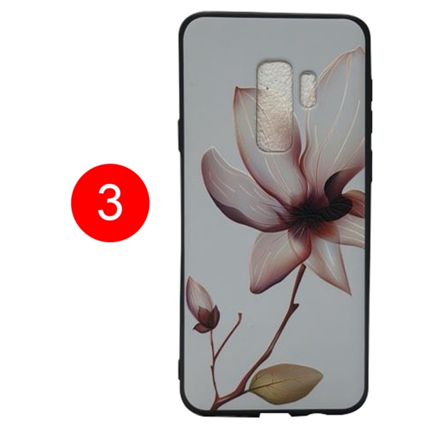 LEMAN-deksel med blomstermotiv til Samsung Galaxy S9 Plus 1