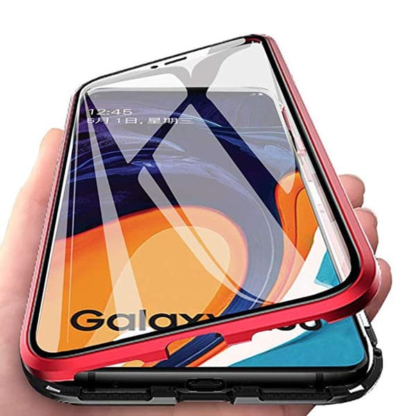 Stilfuldt dobbelt magnetisk cover - Samsung Galaxy A20E Grön