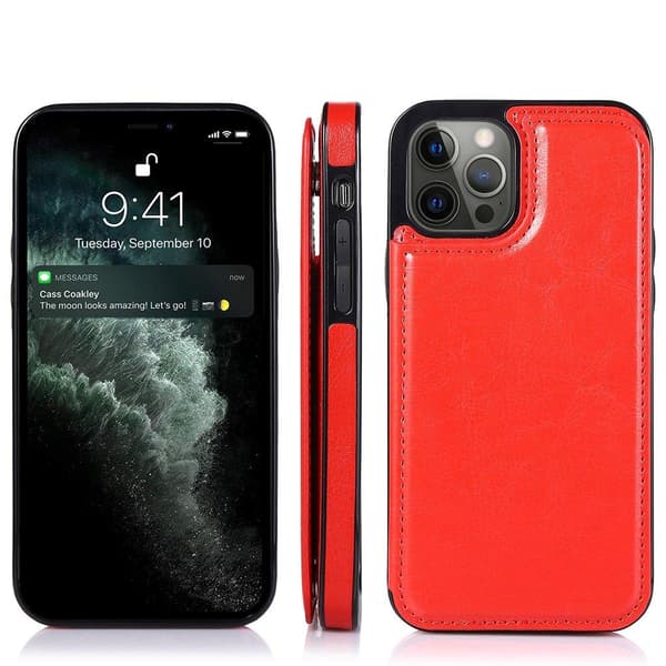 Stilfuldt cover med kortrum - iPhone 13 Pro Max Svart