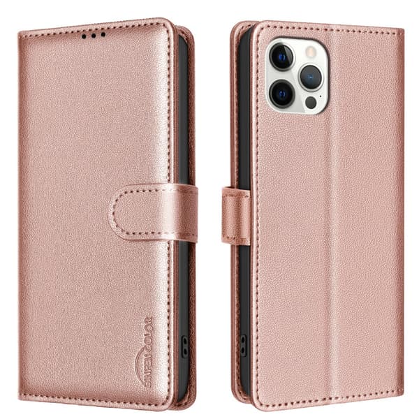 iPhone 14 Pro Max  Heltäckande Fodral med RFID-blockering Roséguld