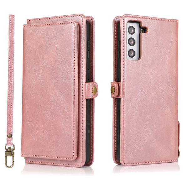 Tankevækkende 2-1 Wallet Case - Samsung Galaxy S21 Roséguld