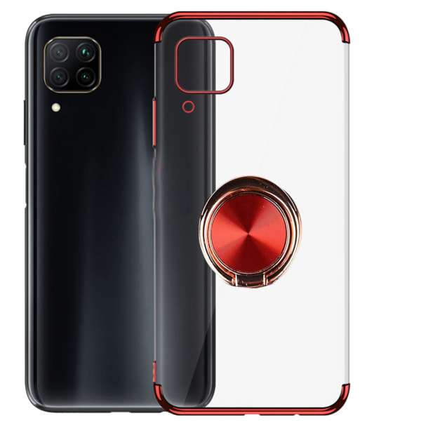 Skal med Ringhållare - Huawei P40 Lite Röd