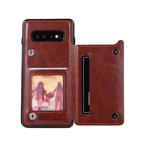 Samsung Galaxy S10 Plus - Cover med pung/kortrum Marinblå