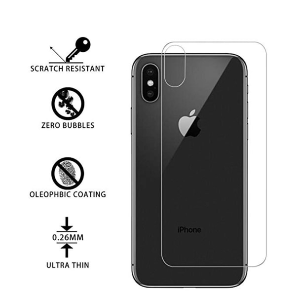 iPhone X/XS - HeliGuards Skyddsglas för Baksida Genomskinlig