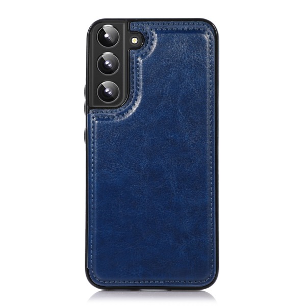 Glatt deksel med kortrom - Samsung Galaxy S22 Marinblå