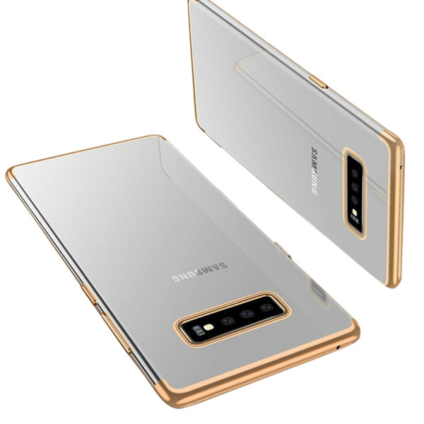 Elegant Skyddsskal för Samsung Galaxy S10 Plus (Electroplated) Guld