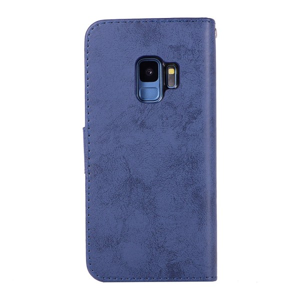 LEMAN Stilig lommebokdeksel - Samsung Galaxy S9 Marinblå