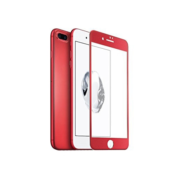 iPhone 7 Plus - MyGuard skjermbeskytter (2-PACK) av Carbon-modell Röd